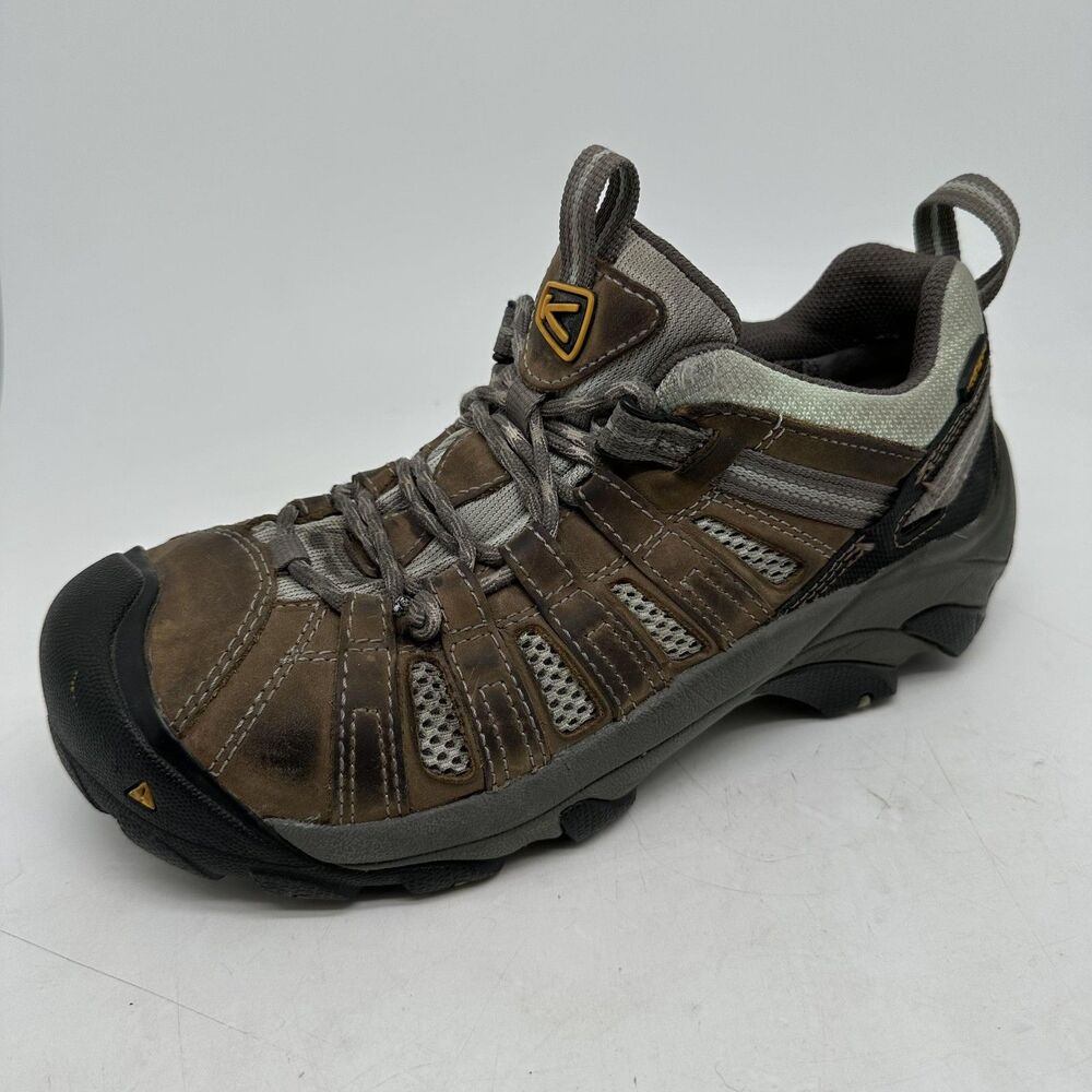 Keen Shoes Womens Size 8 Brown Leather Safety Toe Work Hiking Low Sneaker Steel